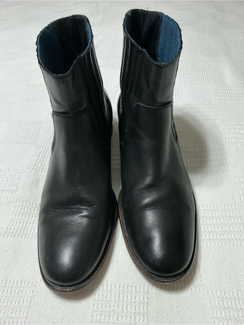 Euc Zadig & Voltaire Black Leather Chelsea Ankle Boots Size 40